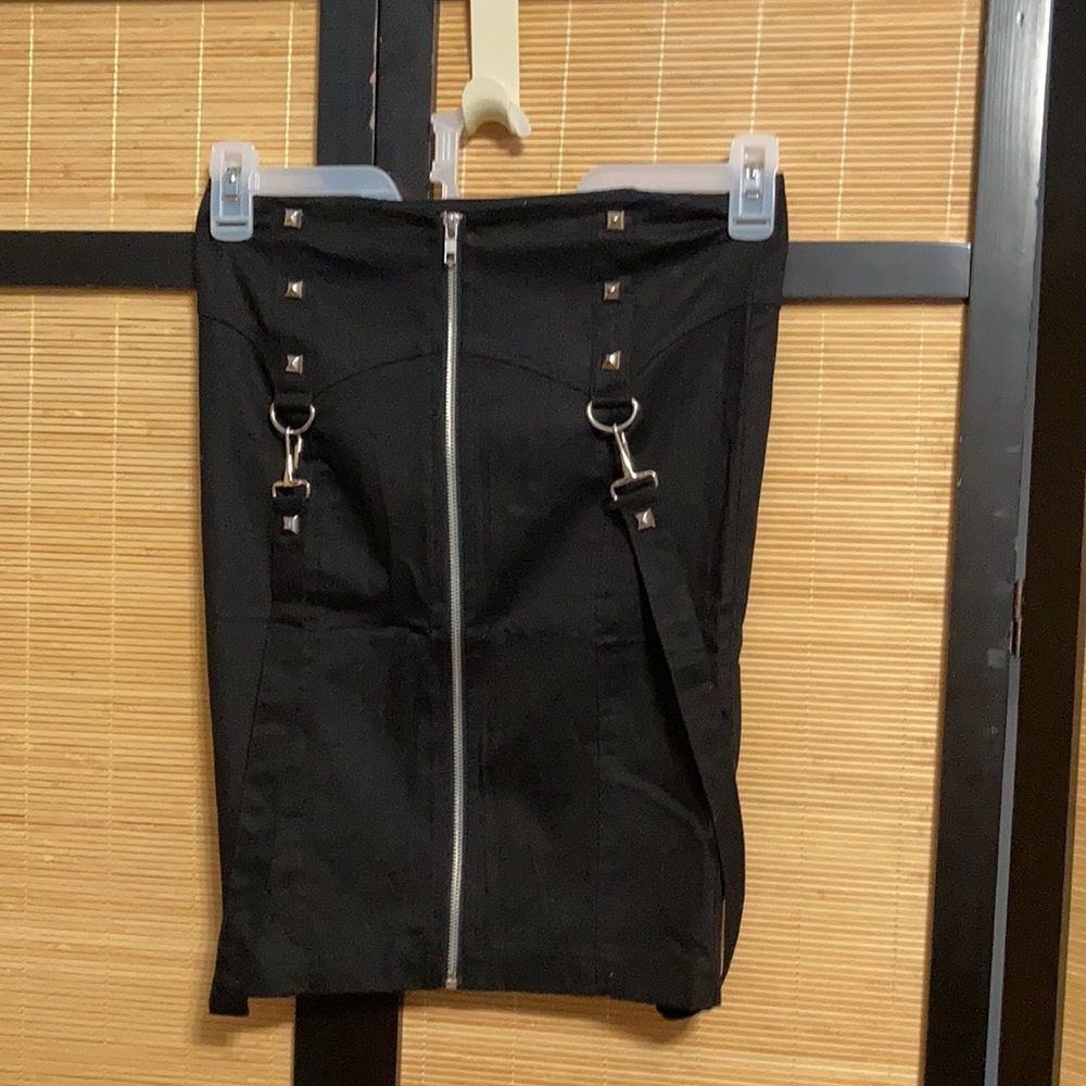 Lip service bondage skirt with studs